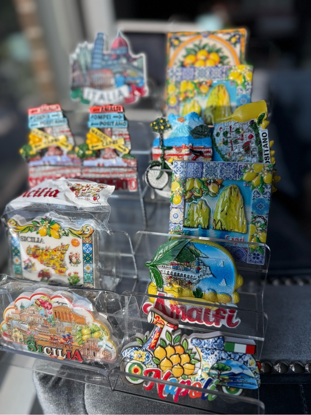 🇮🇹🍋Colorful Italian Sorrento Amalfi Ceramic Magnet